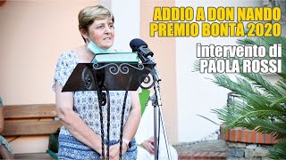 AdDio a don Nando e Premio Bontà 2020 - Intervento di Paola Rossi