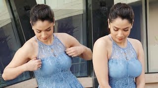 Ankita Lokhande Looks UNCOMFORTABLE In Tight Dress