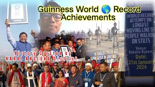 Guinness World 🌎 Record | The Longest Moving Line of People Walking on Stilts | Karbi Anglong,India|