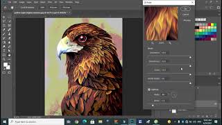 Eagle oil painting || Adobe Photoshop || oil painting || how to oil paint in Photoshop / oil pastel