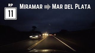 Nightfall Drive: Miramar to Mar del Plata on Ruta Provincial 11 - Sleep Aid White Noise