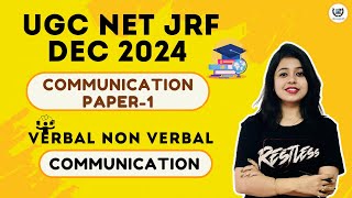 Verbal non verbal communication  II UGC NET Paper 1  Communication UGC NET Dec 2024 II