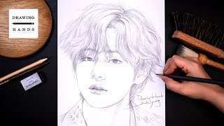 Drawing Sketch BTS - V(Kim Tae hyung) [Drawing Hands]