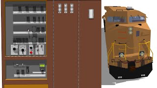 GE ES44AC Locomotive Engine Control Panel (Switches and Circuit Breakers) components and functions.