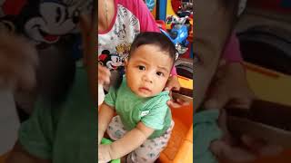 Dedek Gibran ke salon bocah pertama kalinya.