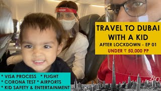 Travel to Dubai from India with a Kid after Lockdown | Visa Process, Covid Test, Immigration, Flight