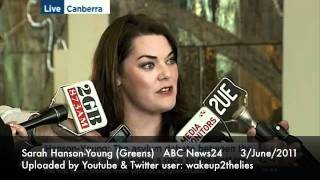 The Greens & Get Up hypocrisy exposed on refugees Sarah Hanson Young grilled