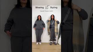 Wearing vs Styling casual Winter outfit