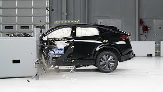 2023 Nissan Ariya driver-side small overlap IIHS crash test