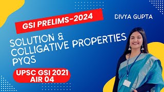 Solution & Colligative Properties | PYQs2023 | Combined Geoscientist Prelims 2024 | #chemistry #gsi