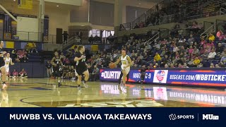 Marquette WBB vs. Villanova WBB Takeaways