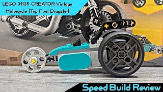 LEGO 31135 CREATOR Vintage Motorcycle (Top Fuel Dragster) - LEGO Speed Build Review