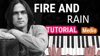 Como tocar "Fire and Rain" (James Taylor) - Piano tutorial y partitura