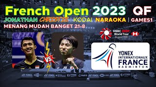 JONATHAN CRISTIE VS KODAI NARAOKA | GAMES 1 | FRENCH OPEN 2023