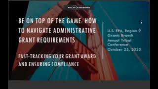 Be on Top of the Game  How to Navigate Administrative Grant Requirements