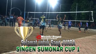 Set 5 penentuan juara SINGEN SUMONAR CUP 1 ‼️Restu Sport Vs Karanganom