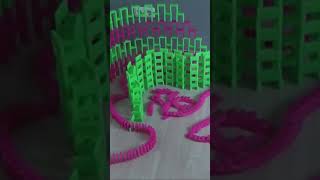 domino falling setup 4 #shorts #tricks #viral #video #dominos he real chenel vidio Viele Dominoes