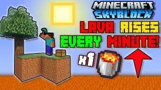 Skyblock but Lava Rises EVERY MINUTE?!?! (Minecraft Bedrock 1.20)