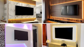 TV WALL DESIGN IDEAS 2024 - WOODEN TV WALL UNIT DESIGNS - LIVING ROOM TV UNIT DECOR IDEAS 2024