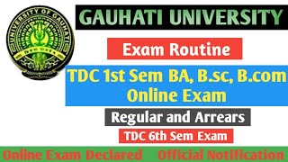 TDC 1st Sem BA BSc Bcom Exam | 6th sem exam | Regular & Arrears |Online exam