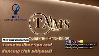 Installation Led Magnetic Suspension Light in our on going project Tams Nailbar Spa and dancing club