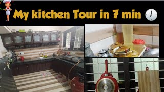 My kitchen Tour/Kitchen organization/Countertop organization/Nonmodular kitchen/Rented home kitchen