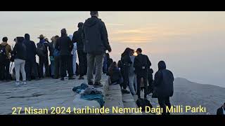 27 Nisan 2024 tarihinde Nemrut Dağı Milli Parkı yoğun ziyaretçi ağırlıyor