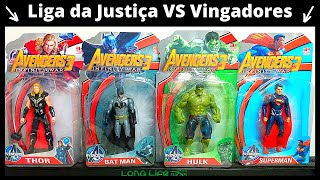 Bonecos Vingadores e Liga da Justiça - Hulk, Batman, Thor, Superman - Marvel e DC - Review