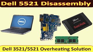 Dell 5521 Disassembly |Dell 3521/5521 Overheating Solution |Dell Inspiron 5521 Auto Shutdown Problem