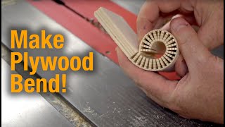 How to Bend Plywood -- A simple technique to make bent plywood through "kerf cutting".