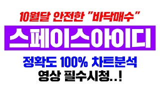 스페이스아이디 [긴급] 10월 안전한 "바닥매수" 가능한 코인...! 정확도 100% 차트분석, 영상 필수시청..! #코인시황