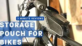 Product review of Bike Front Frame Bag/Pouch/Phone Holder. Top Handlebar mount