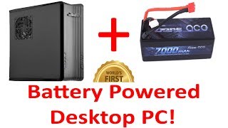 I Made The WORLD'S FIRST Truly Portable Desktop Gaming PC with INCLUDED battery in the case