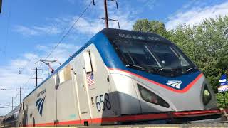 Amtrak Crescent #19 Hauling Ass Through Odenton Station–Sick RR Crossing Sequence!!