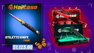 I PULLED $800 STILETTO KNIFE FADE | Hellcase Promo Code