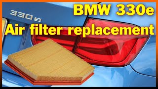 BMW 330e hybrid air filter replacement