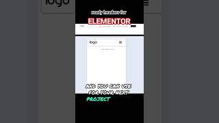 H1. Amazing Elementor Header ready to use. #elementorheader #elementor #taniverse