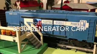 Postwar Lionel 3530 Operating Generator Car