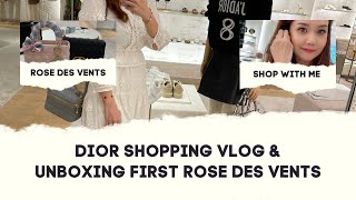 Dior Shopping Vlog and luxury Unboxing first Dior jewelry Rose des Vents bracelet  #rosedesvents