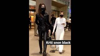 KRITI SANON BLACK /AIRPORT