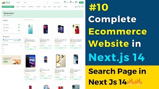 #10 Build  a Full Stack E-Commerce Website with Next.js 14, Strapi CMS | Search Page Development 🔥🔥🔥