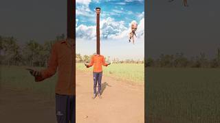 Monster-baby vs man long neck helicopter and funny vfx video