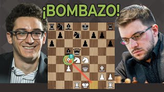 🎉🎊Caruana SACRIFICA PIEZA contra Maxime VACHIER Lagrave en el Torneo de CANDIDATOS