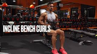 INCLINE BENCH BICEPS CURLS