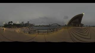 Sydney, Australia VR 360 12k 60fps Old City center VR video, Spring. Sydney Opera