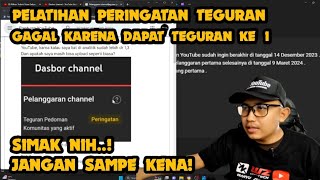 GAGAL SAAT PELATIHAN PERINGATAN TEGURAN! INI Penyebabnya! Jangan Sampe Kena Teguran Berulang!