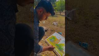 Live landscape ll #youtubeshorts #motivation #shorts #viral #watercolor #livepainting