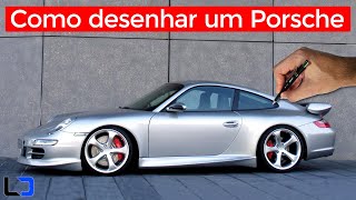 Como desenhar um PORSCHE CARRERA 997 (Aula passo a passo)