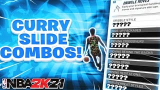 NBA 2K21 CURRY SLIDE COMBOS! HOW TO CURRY SLIDE! HANDCAM DRIBBLE TUTORIAL