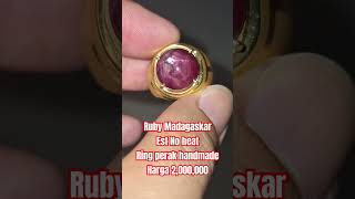 Ruby madagaskar est No treatment ring perak handmade / gemstone / sapphire / batu permata / jewelry